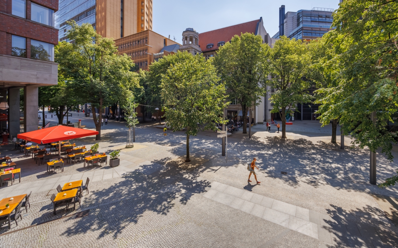 Alte Potsdamer Strasse - Bäume und Café
