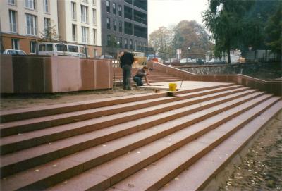 1988 Berlin, Schlossbrücke Charlottenburg Treppenanlage