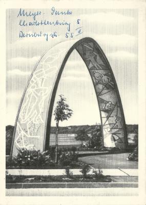 1958 Berlin, Sommergarten Funkturm, Postkarte